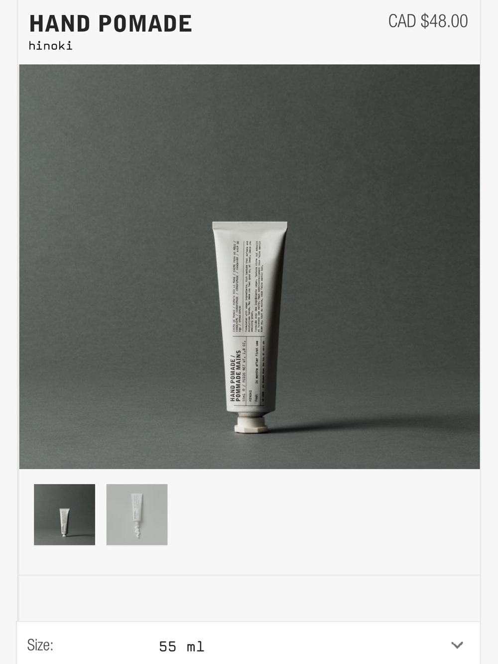 Le Labo Hand Pomade Tube - Neutral Gray & White